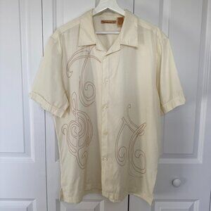 The Havanera Co Embroidered Button Up Shirt Size L